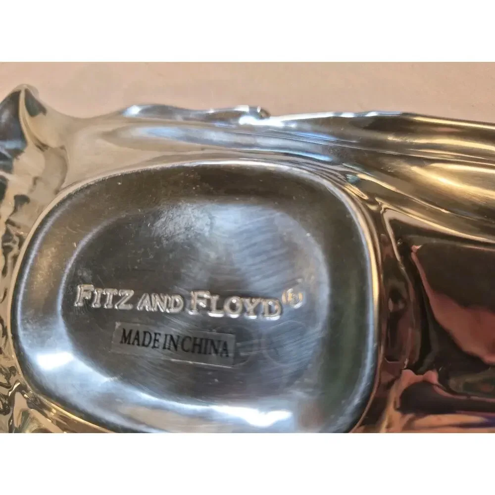 Vintage Fitz and Floyd Pewter Carrot Spoon Rest 9